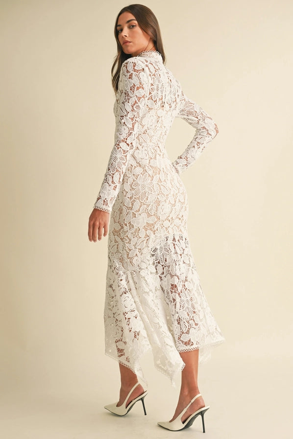 Floral Lace Midi Dress