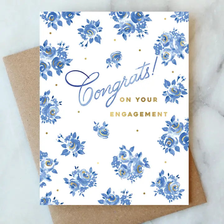 Engagement Floral Greeting Card