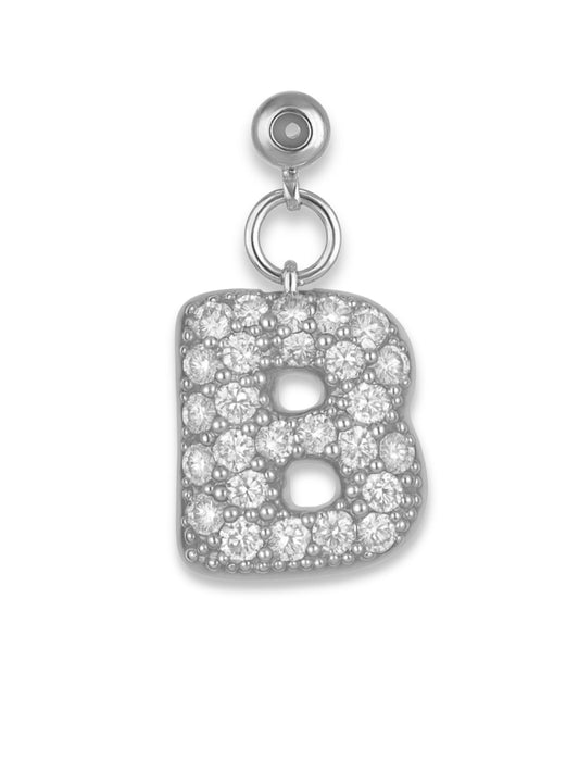 Silver Bubble Side Letter
