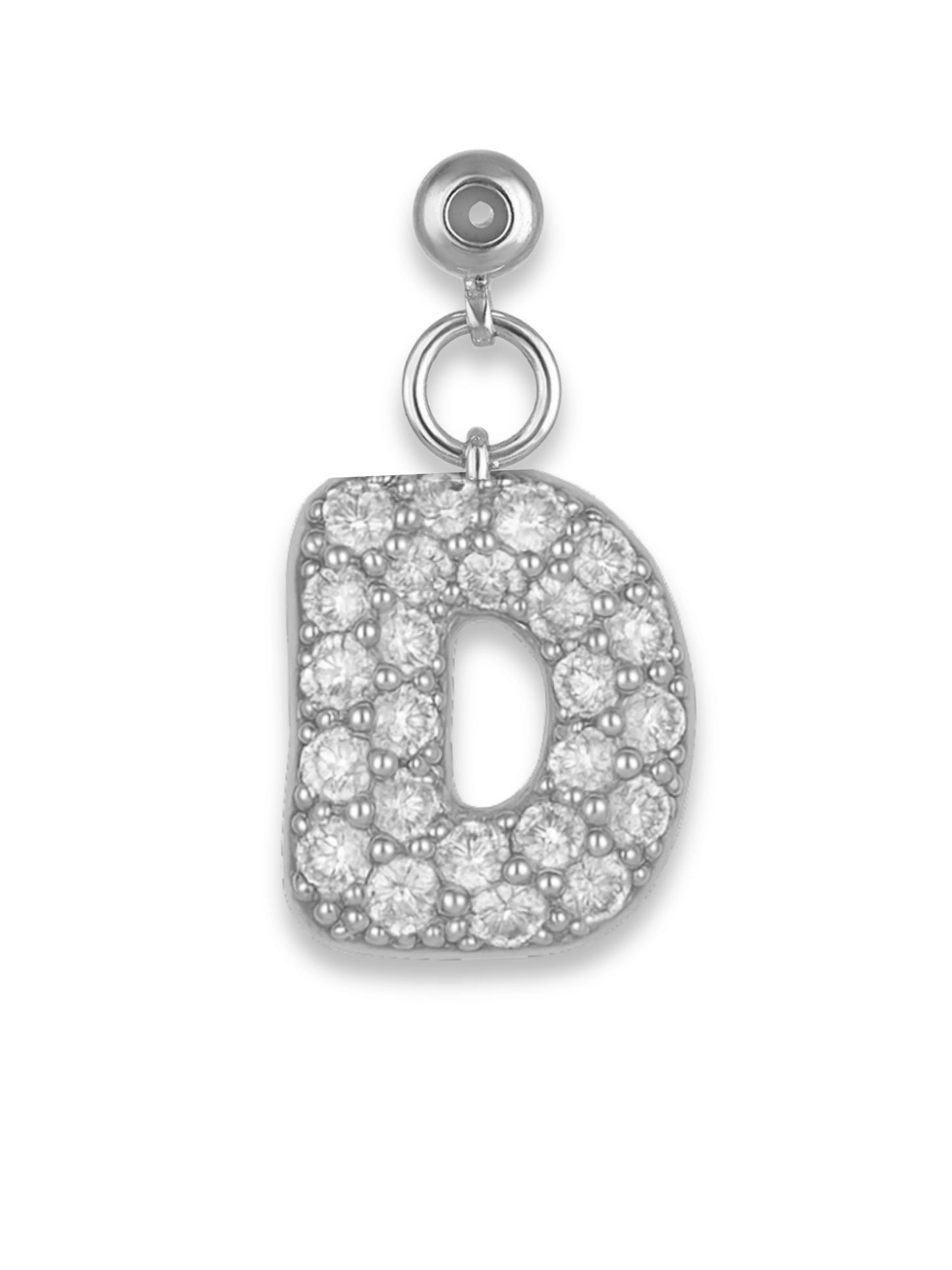 Silver Bubble Side Letter