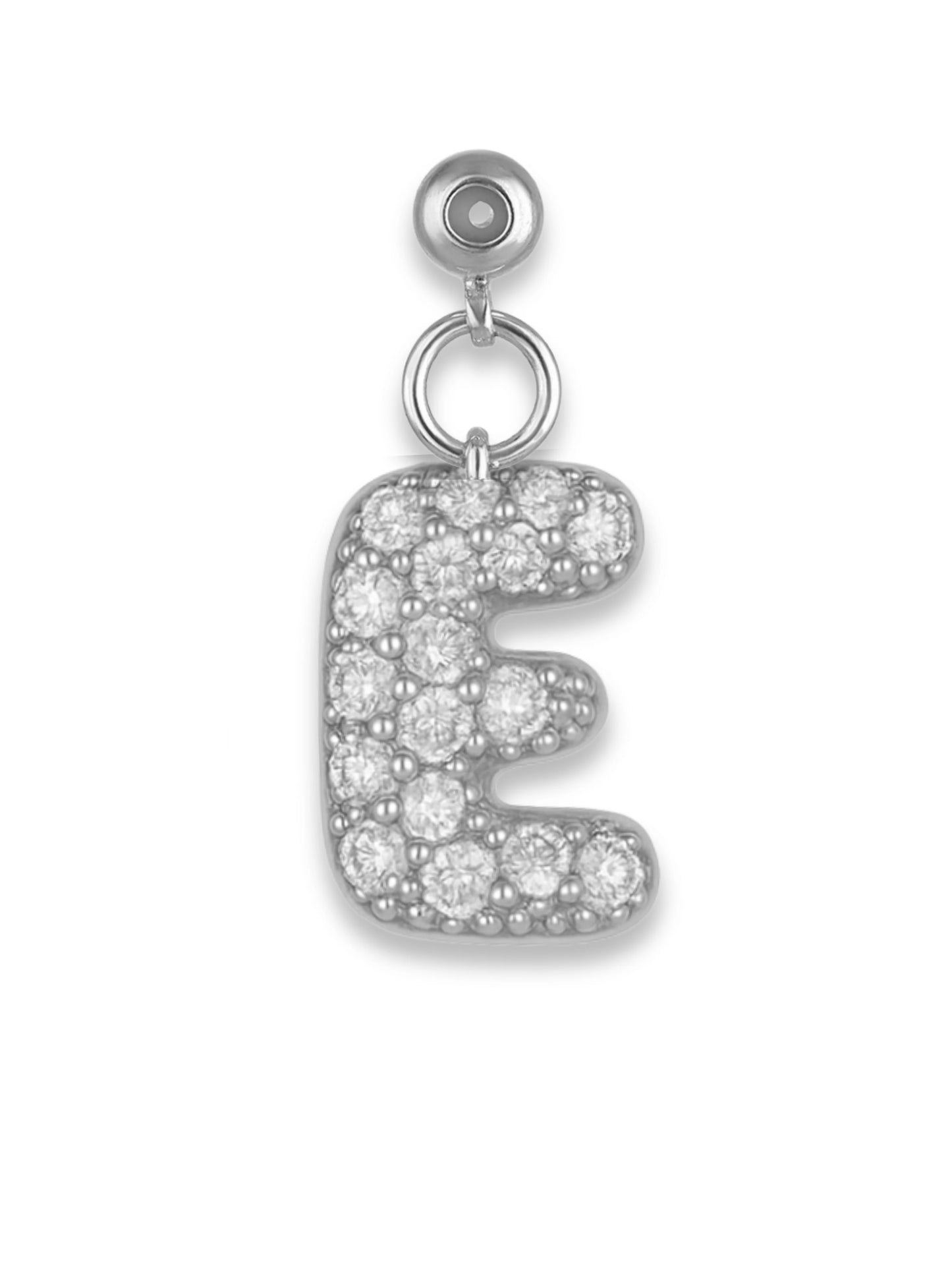 Silver Bubble Side Letter
