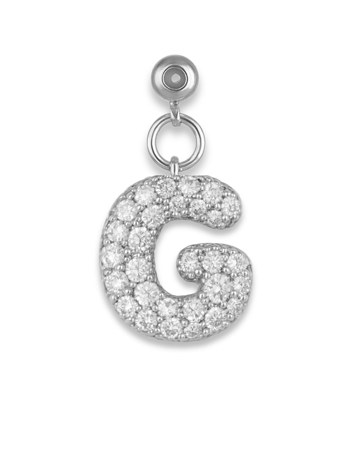 Silver Bubble Side Letter