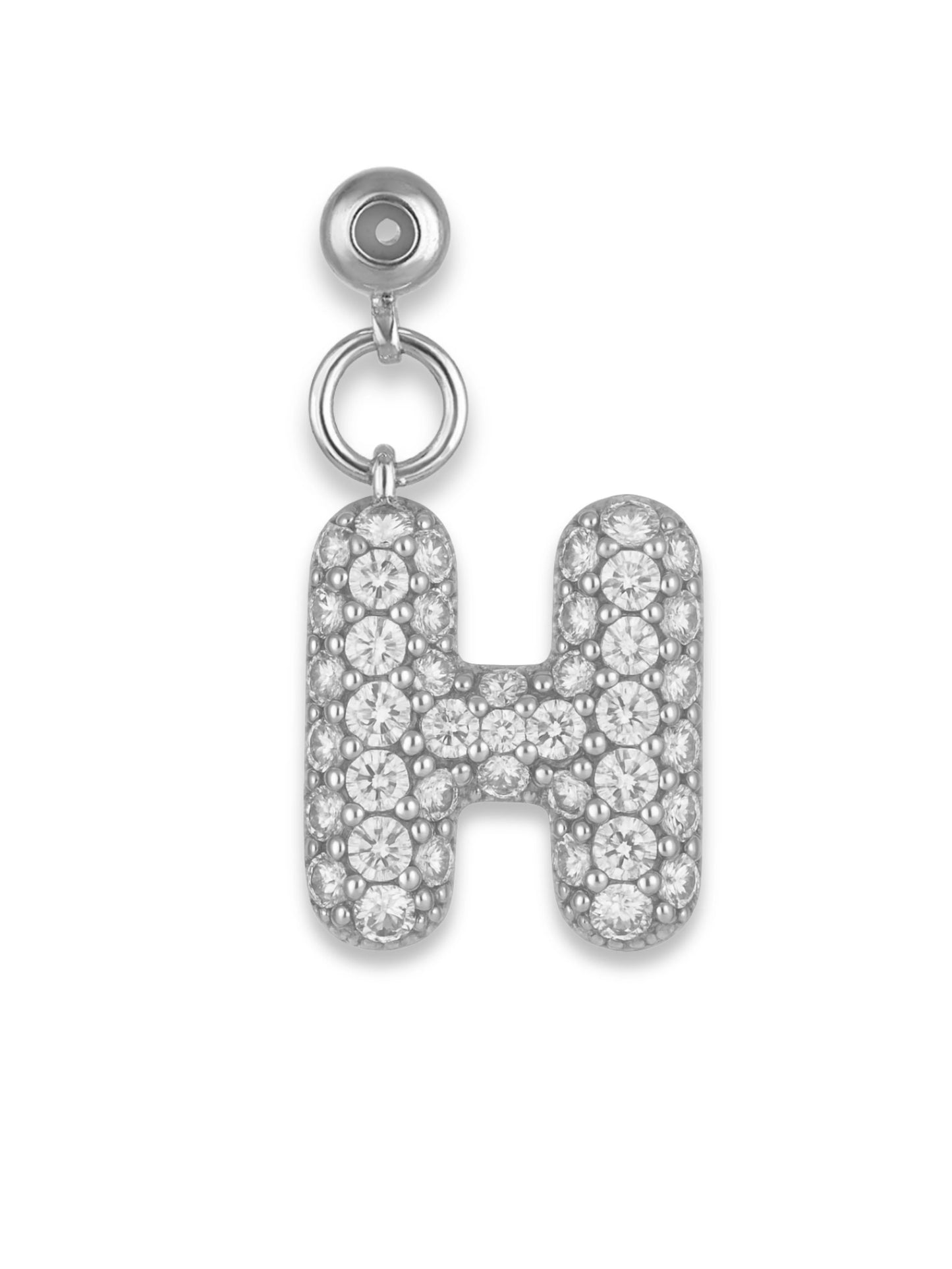 Silver Bubble Side Letter