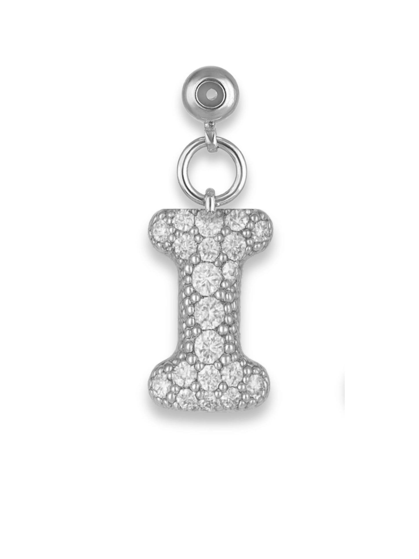 Silver Bubble Side Letter
