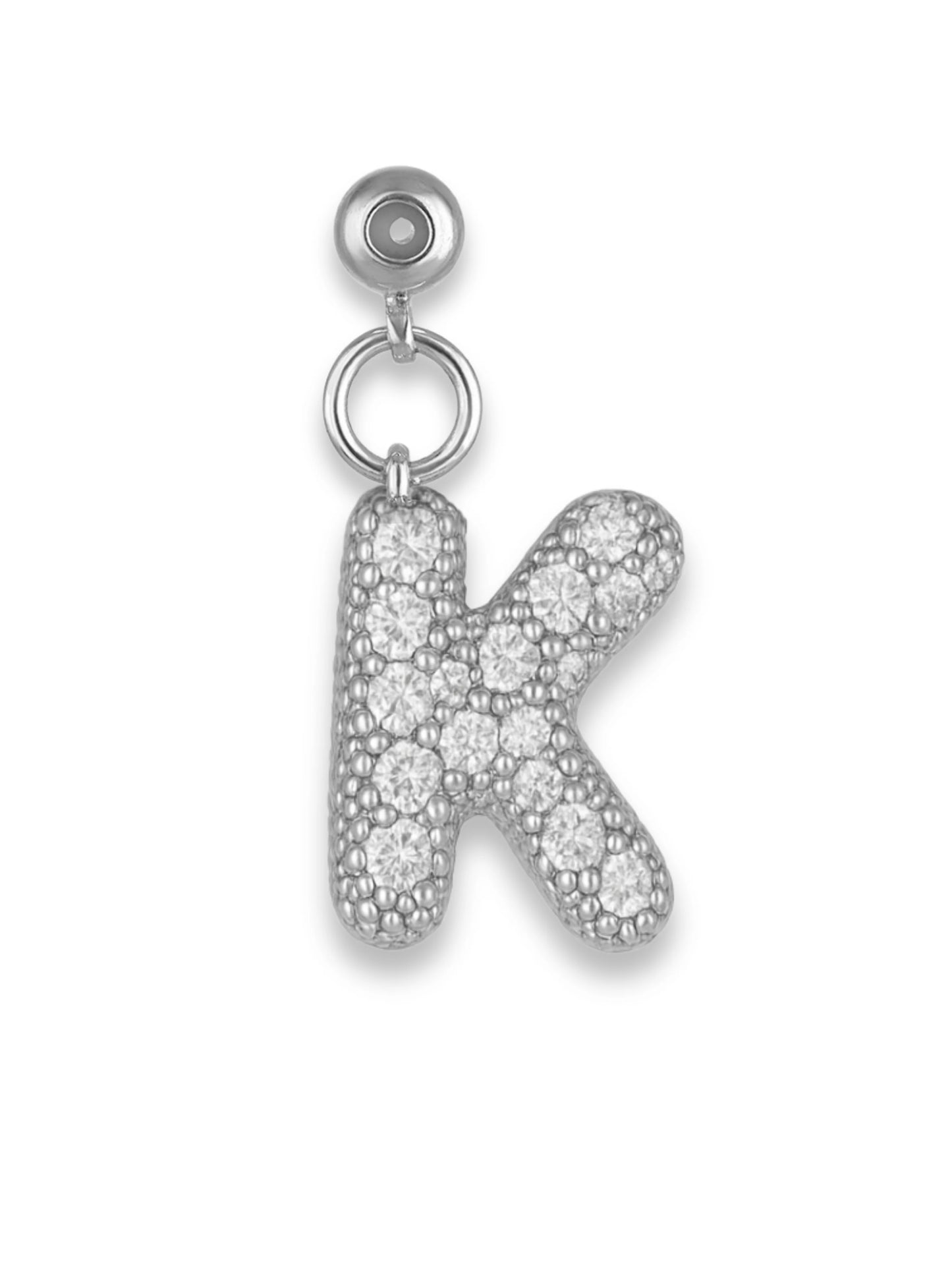 Silver Bubble Side Letter