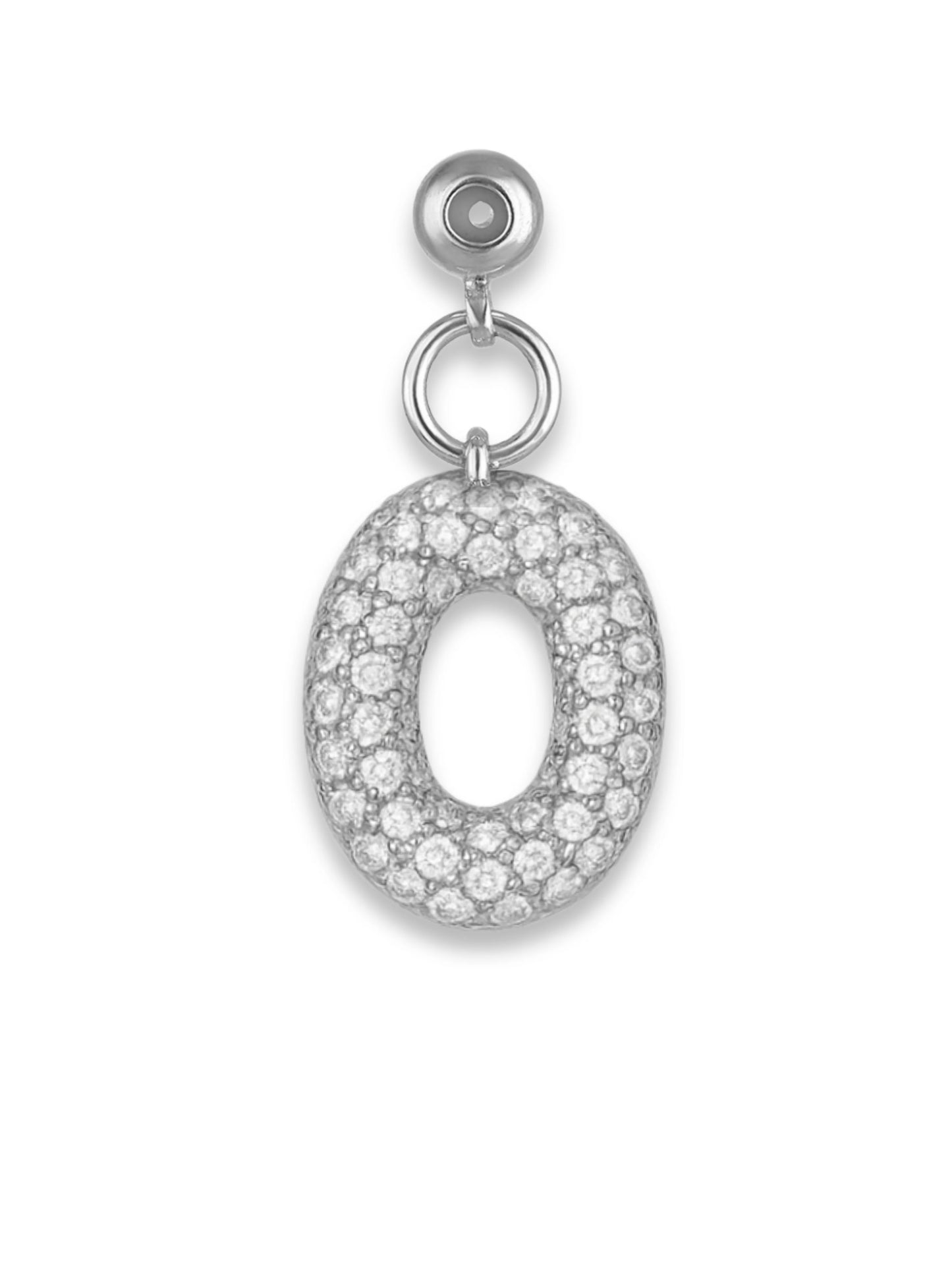 Silver Bubble Side Letter