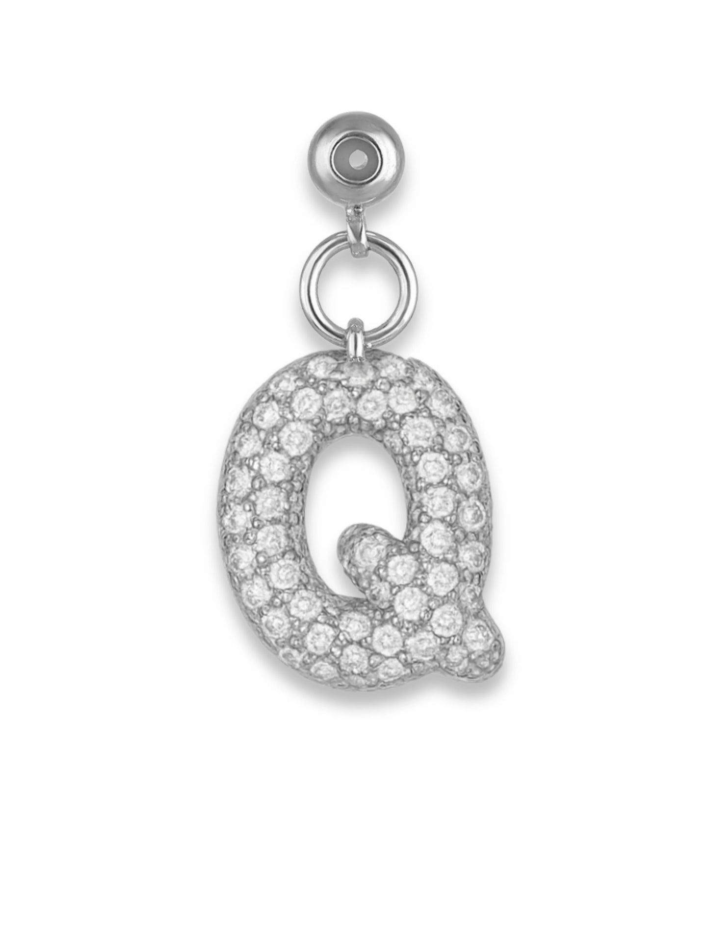 Silver Bubble Side Letter