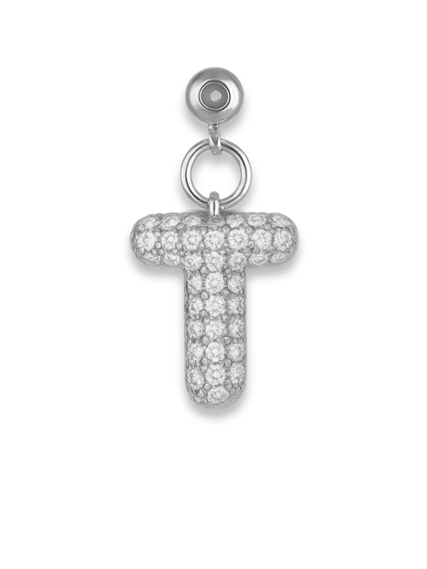 Silver Bubble Side Letter