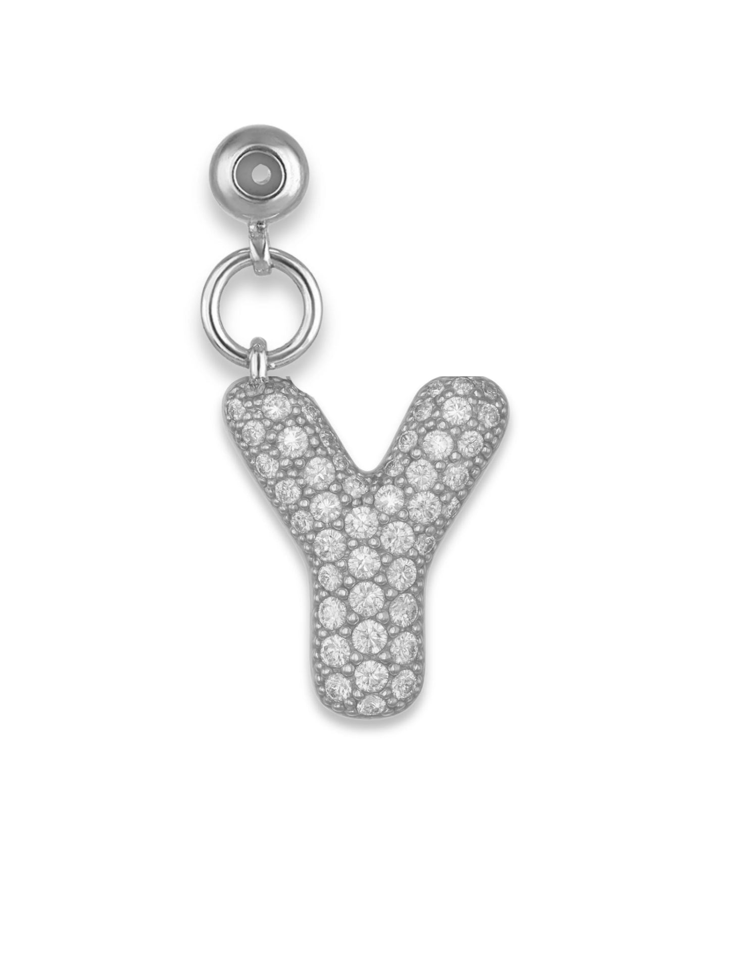 Silver Bubble Side Letter