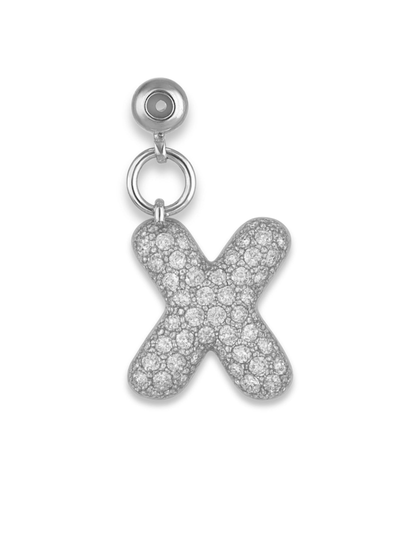 Silver Bubble Side Letter