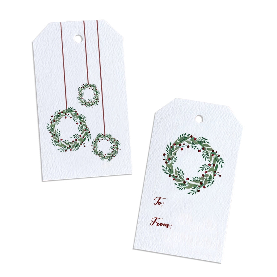 Mini Wreath Holiday Gift Tags