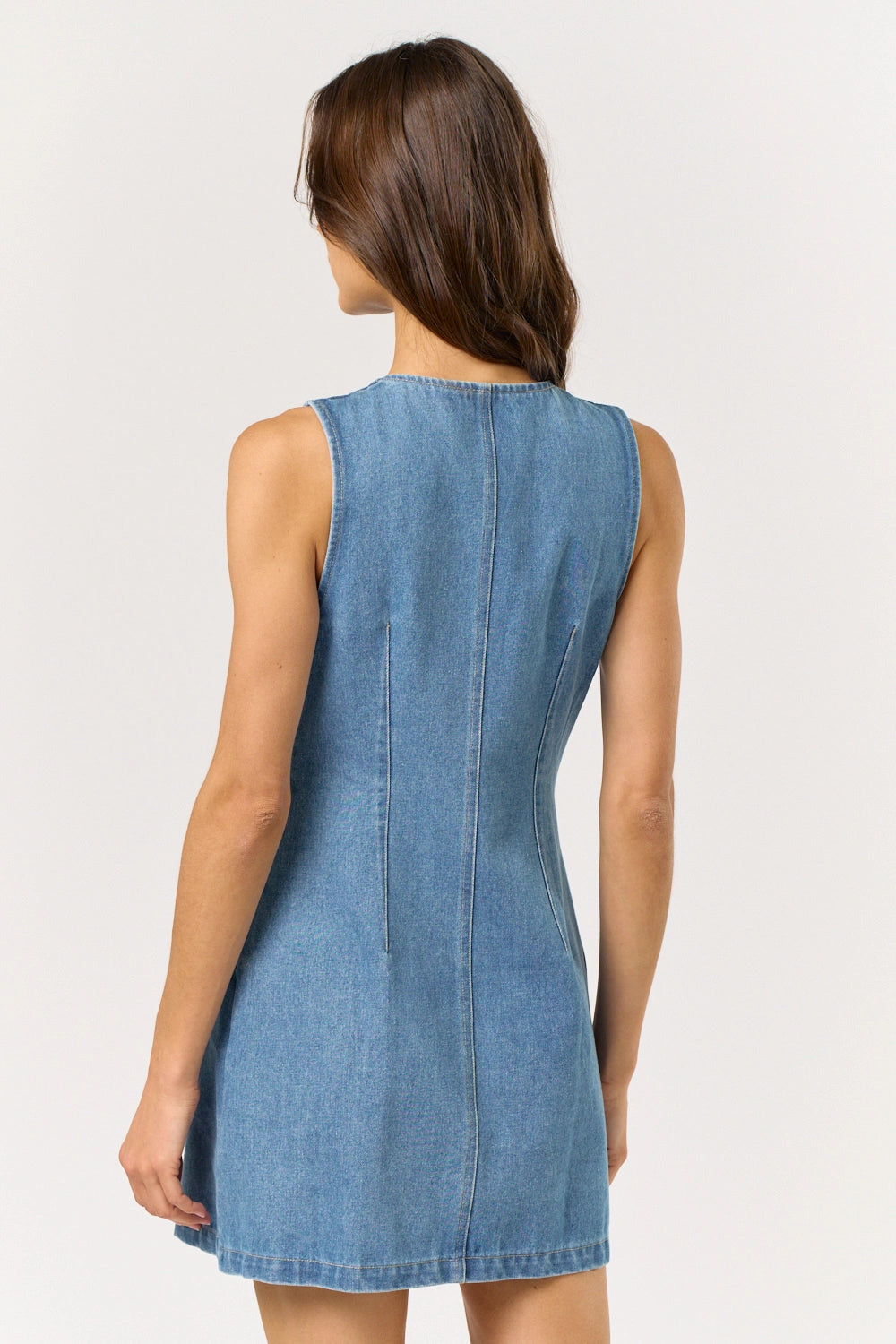 Denim Button Down Mini Dress