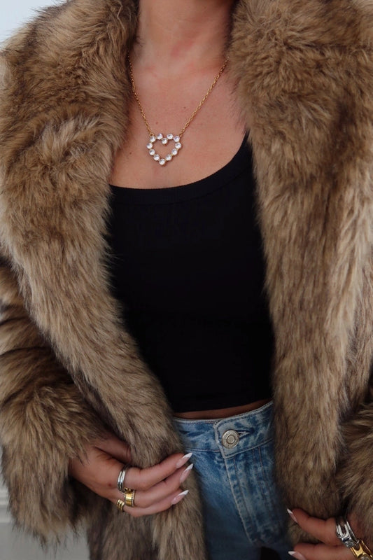 Large Diamond Heart Neklace