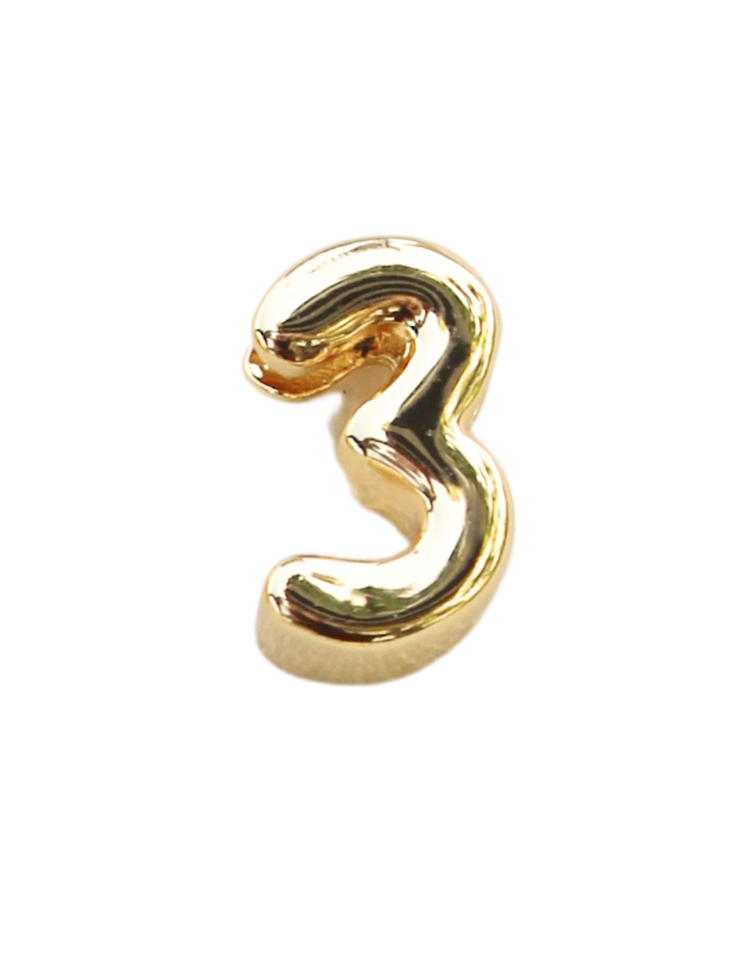 Gold Number Slide Charm