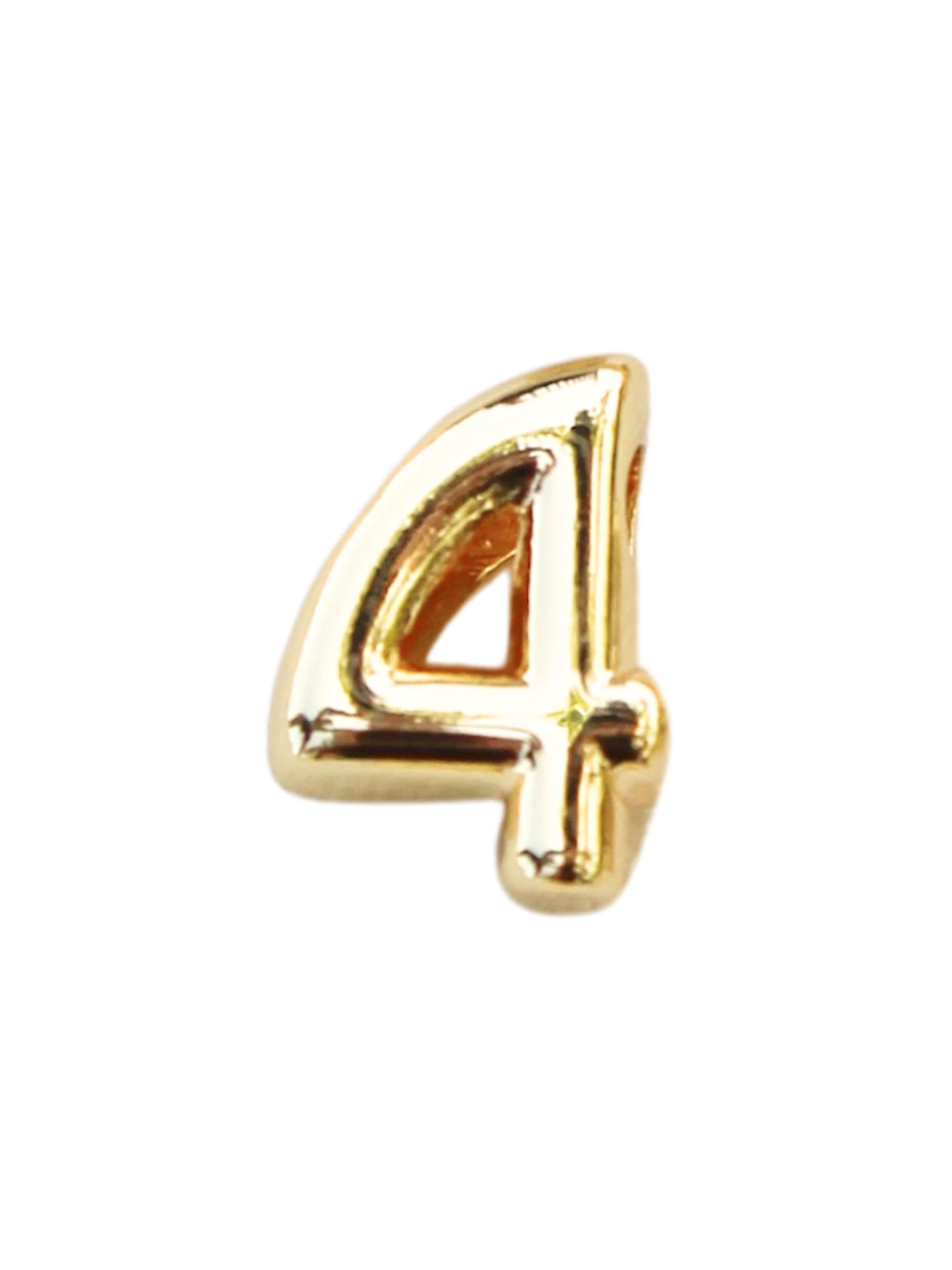 Gold Number Slide Charm