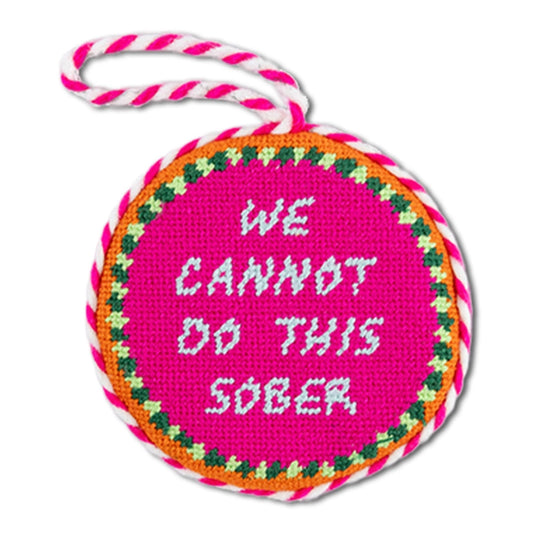 Sober Needlepoint Ornament