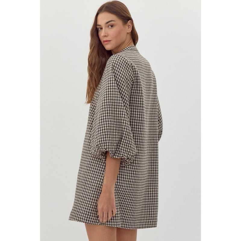 Cozy Houndstooth Dress