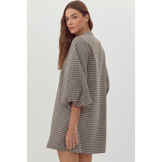Cozy Houndstooth Dress
