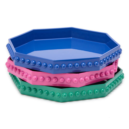 Blue Hobnail Tray