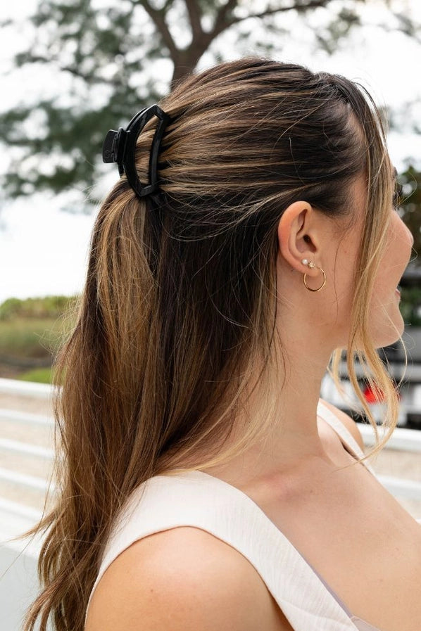 Jet Black Small Hair Clip