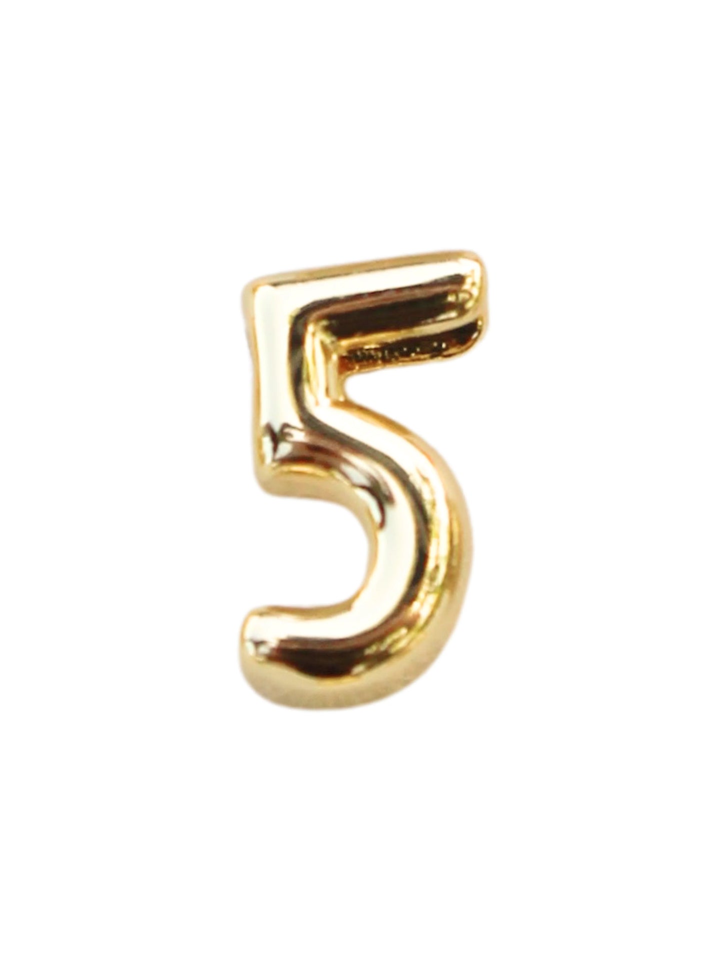 Gold Number Slide Charm
