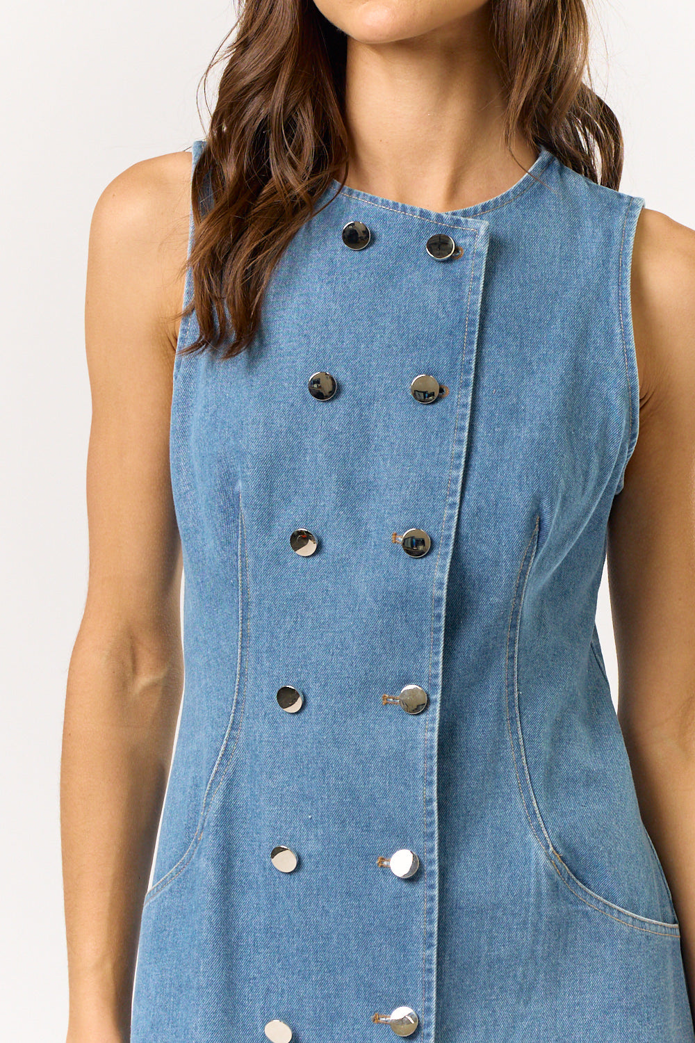 Denim Button Down Mini Dress