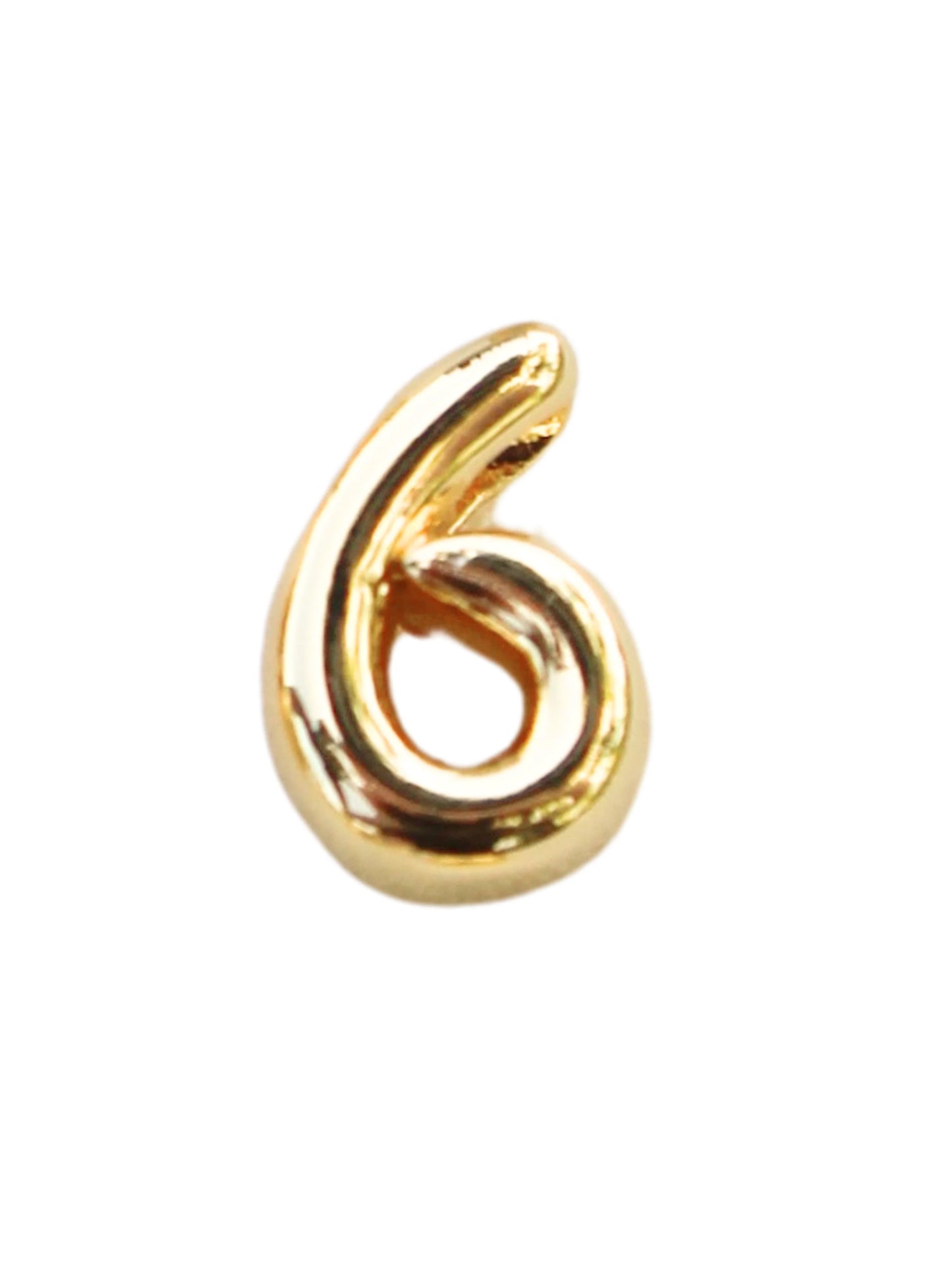 Gold Number Slide Charm