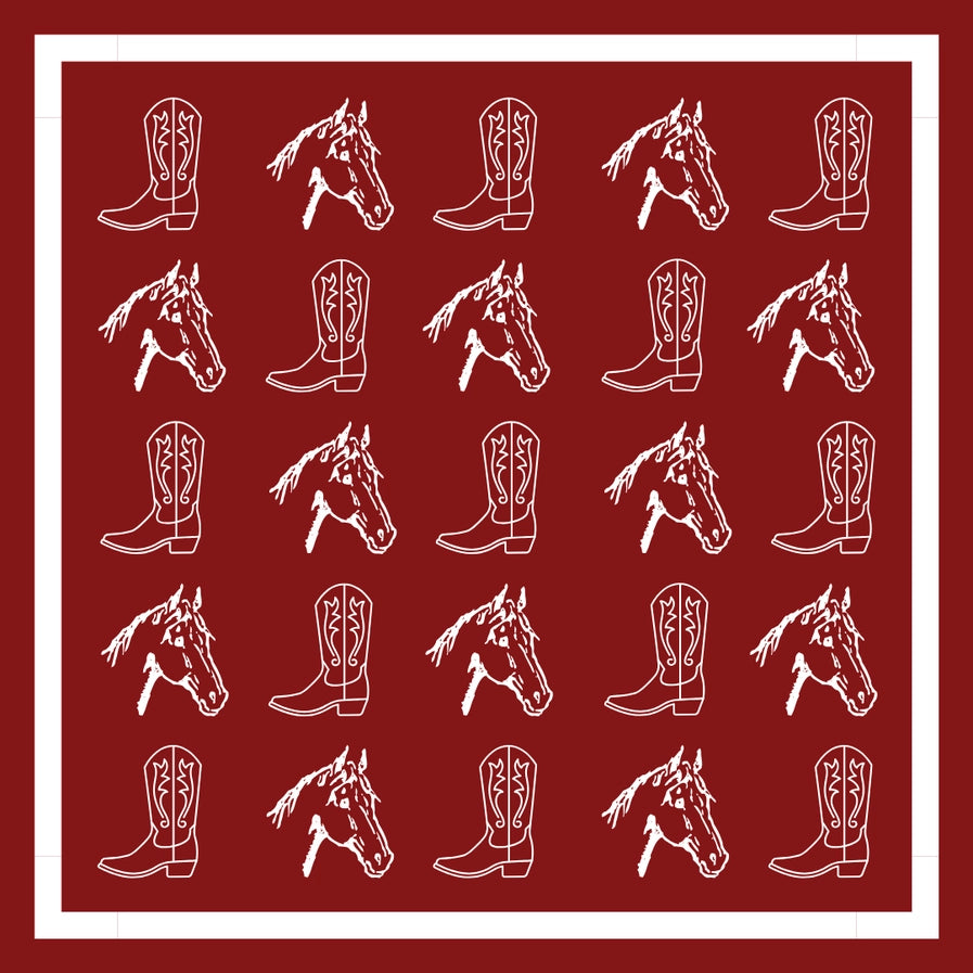 Western Maroon Neck Scarf