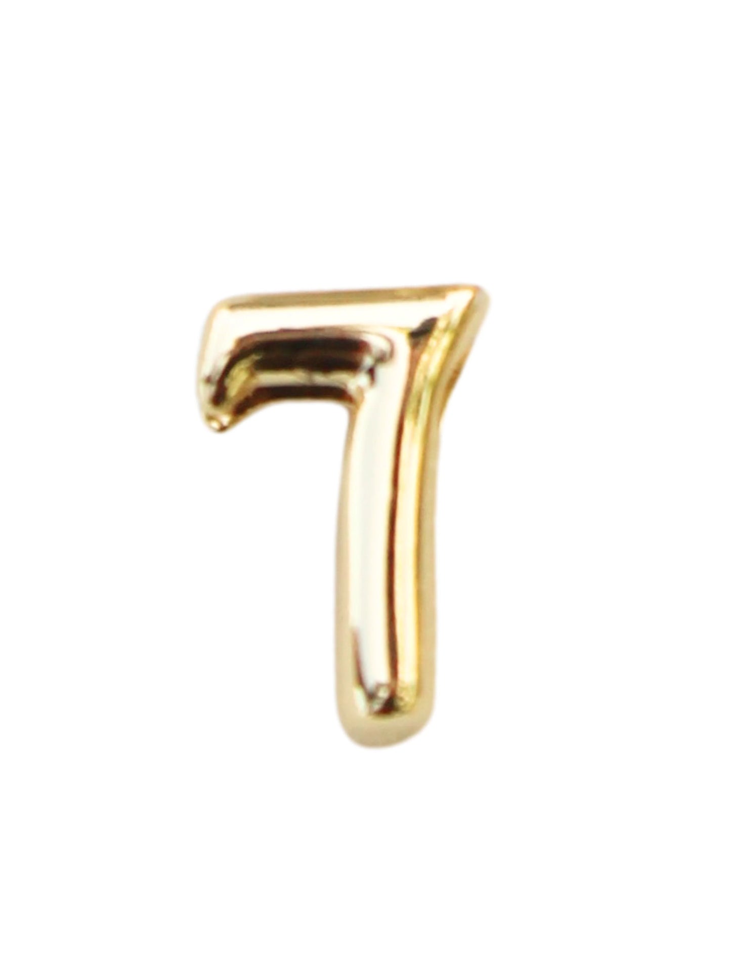 Gold Number Slide Charm