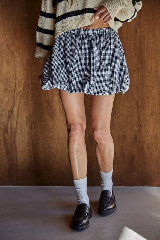 Hannah Gingham Bubble Skirt