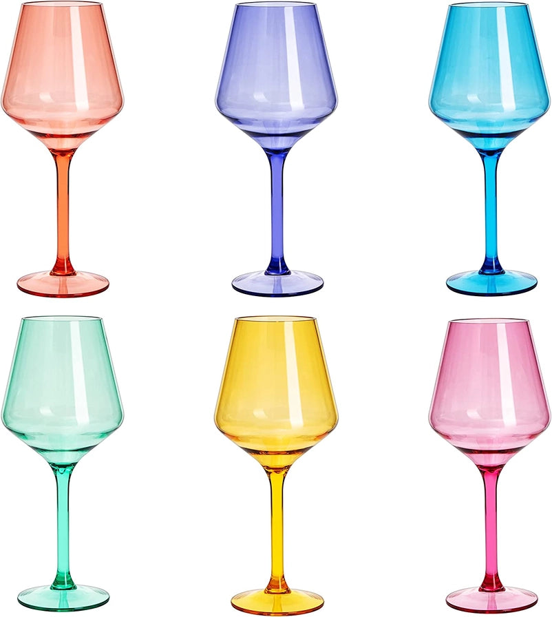 Colorful Acrylic Wine Glasses