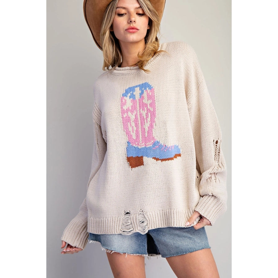 Cowboy Boot Sweater