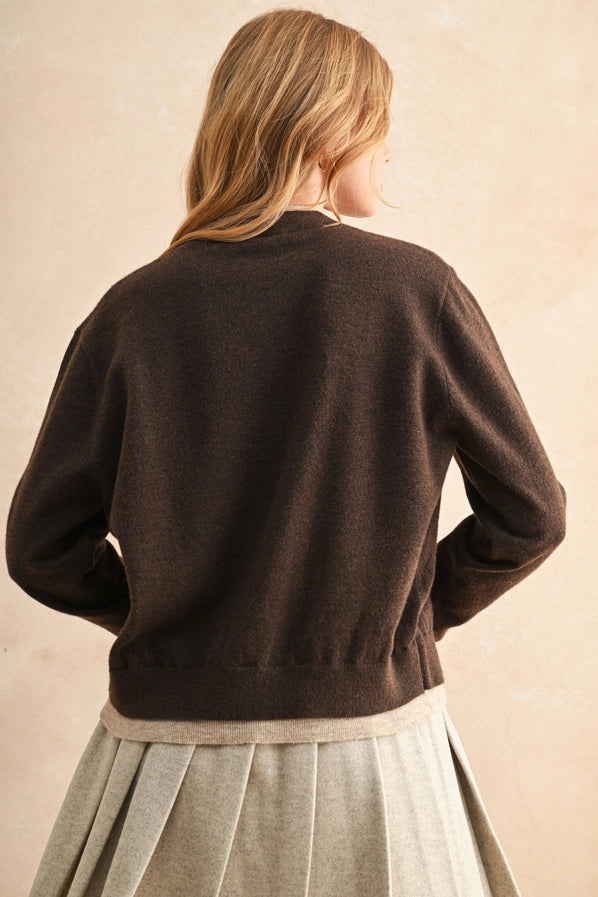 Allison Brown Button Up Cardigan