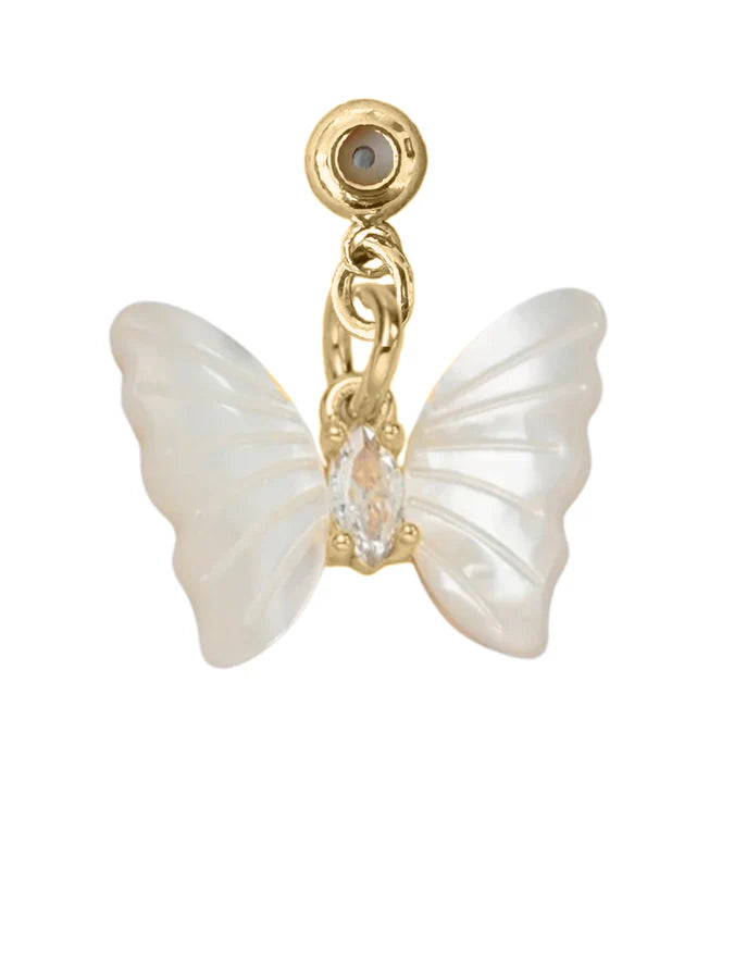 Butterfly Pearl Drop Charm