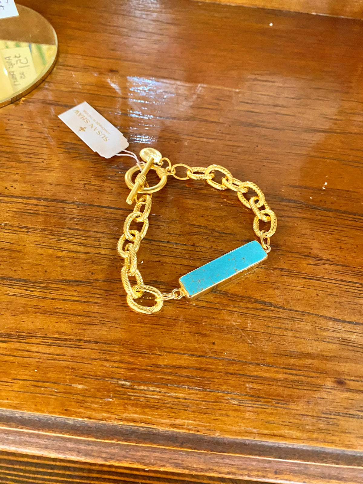 Turquoise Bar Toggle Bracelet
