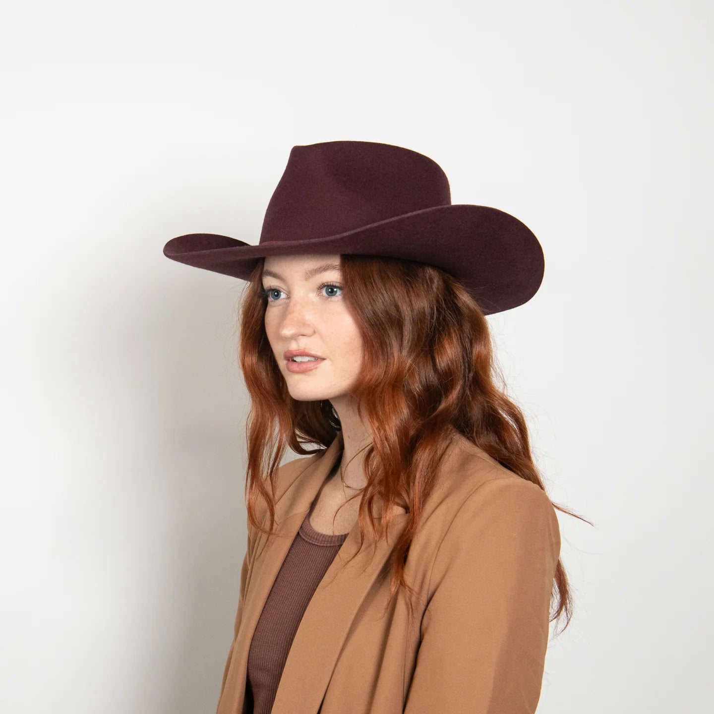 Vega Felt Hat in Wine