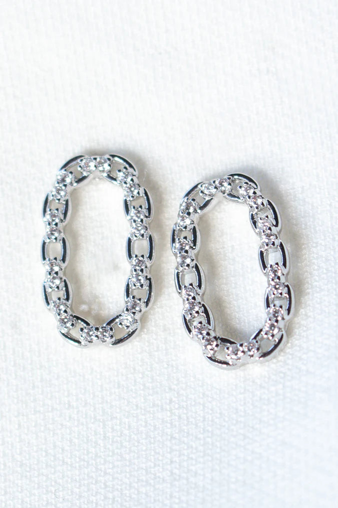 Everly Post Silver Earring