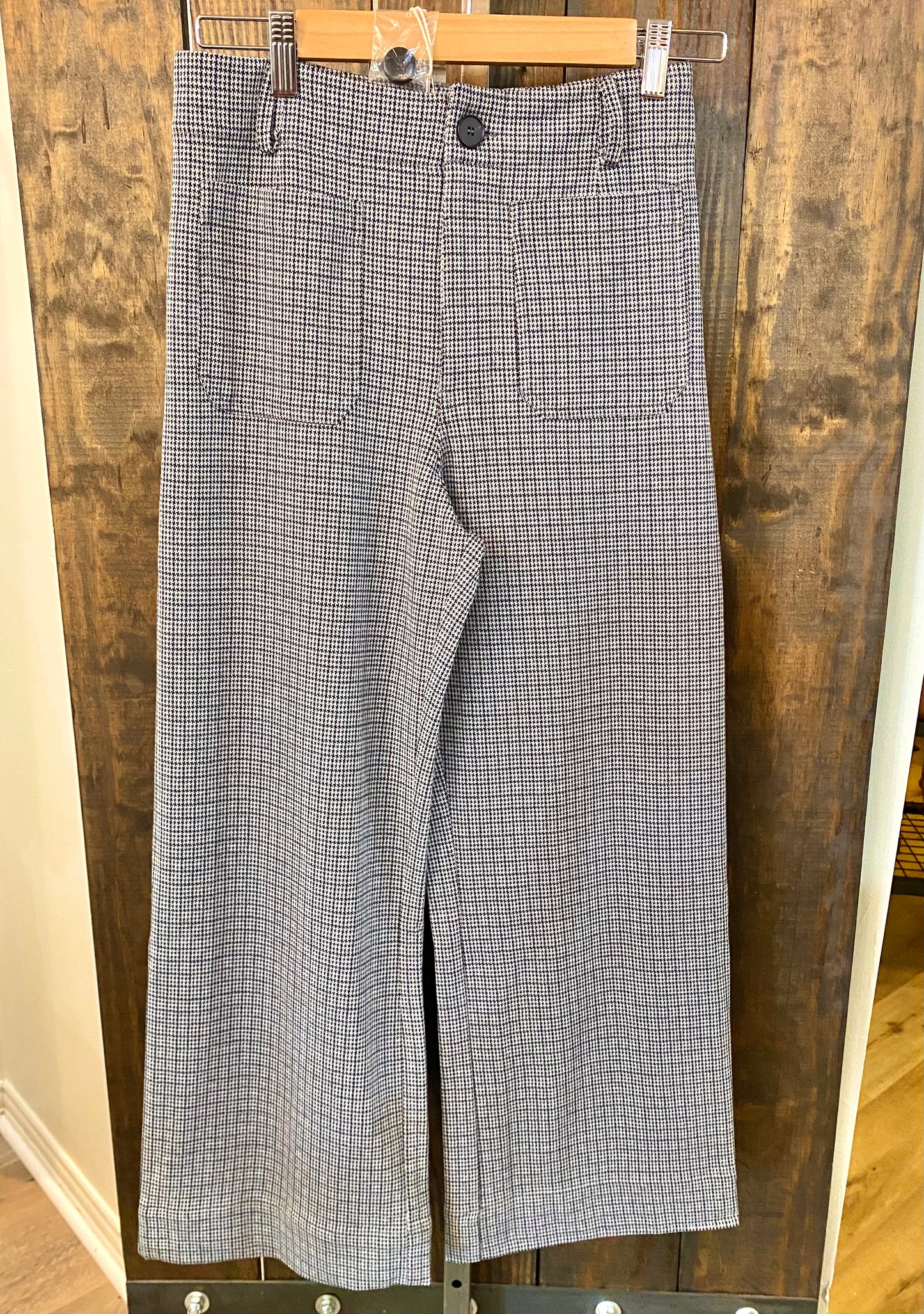 Plaid Straight Leg Pant