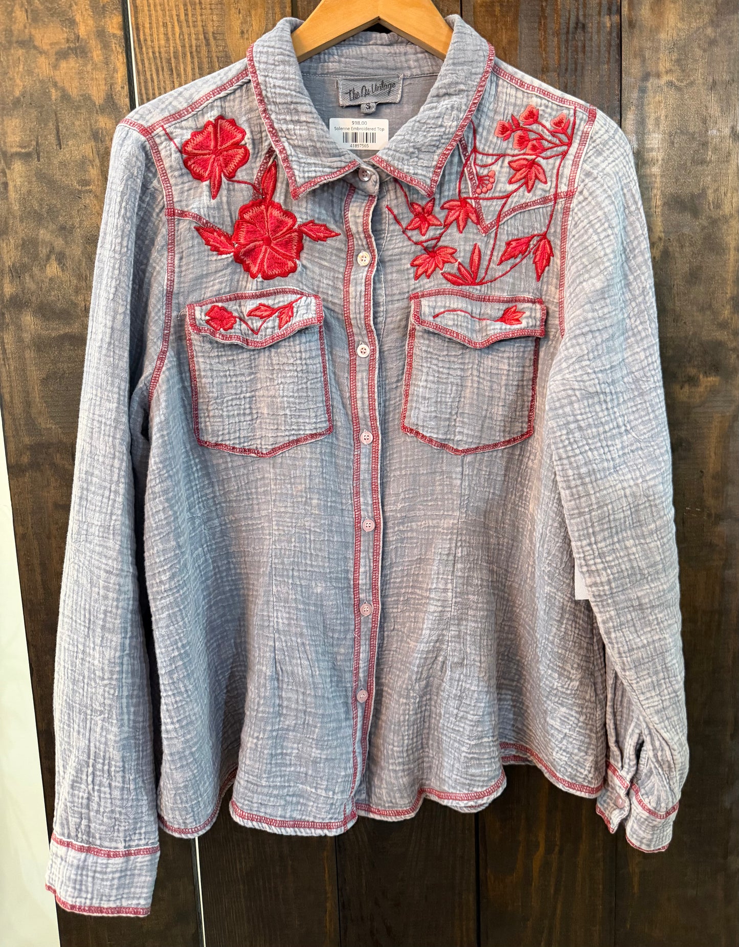 Solenne Embroidered Top