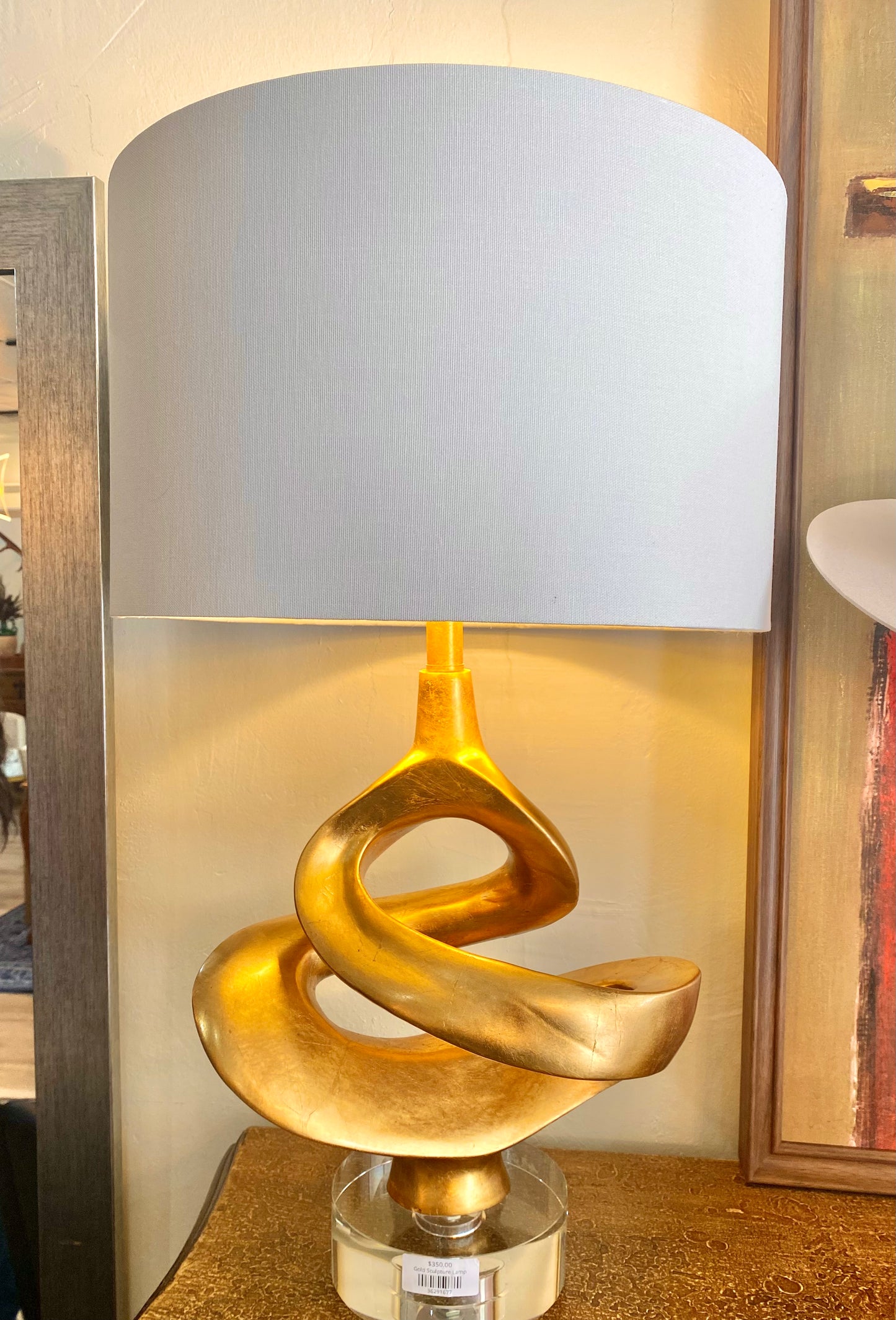 Gold Sculpture Lamp