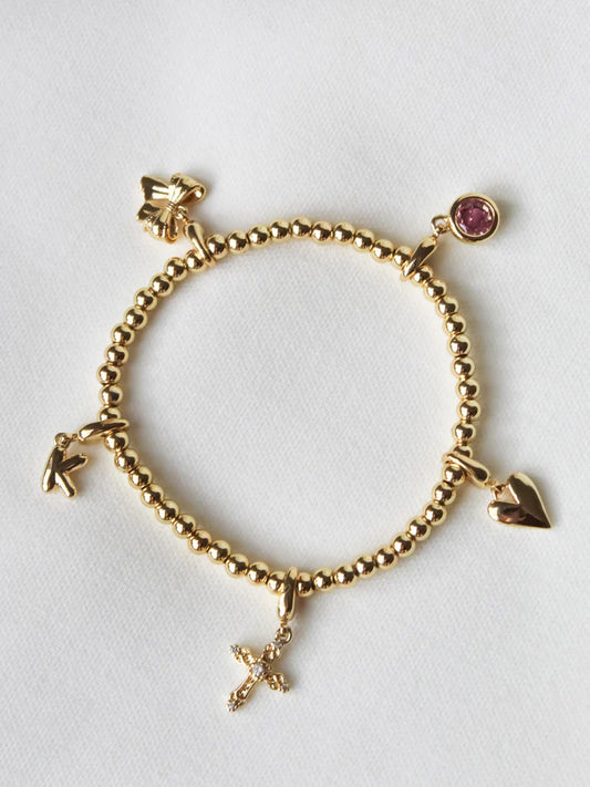 Stretch Gold Bead Bracelet