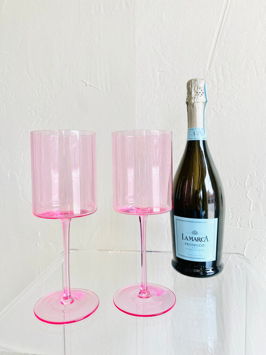 Light Pink Wine Glass