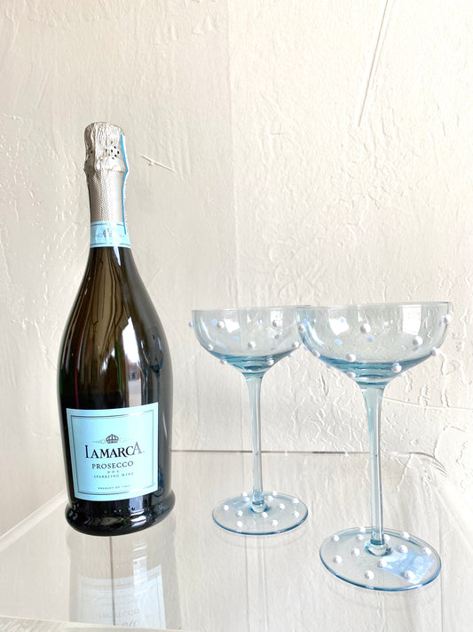 Becca Blue Pearl Wine Glass
