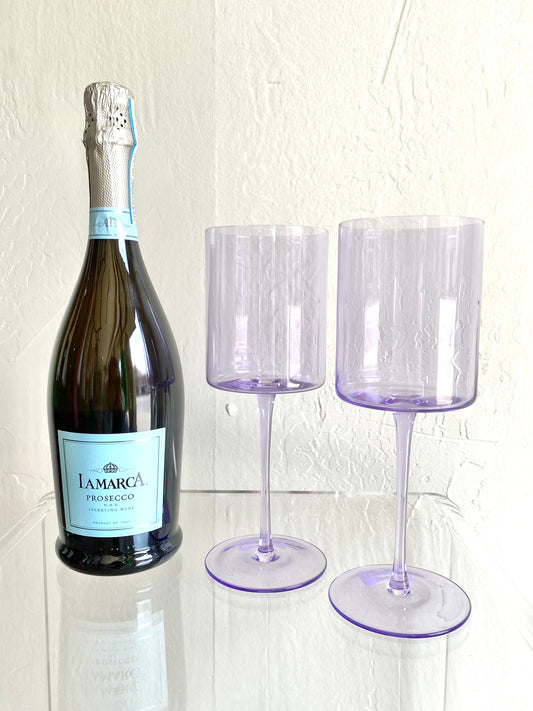 Anna Lavender Wine Glass