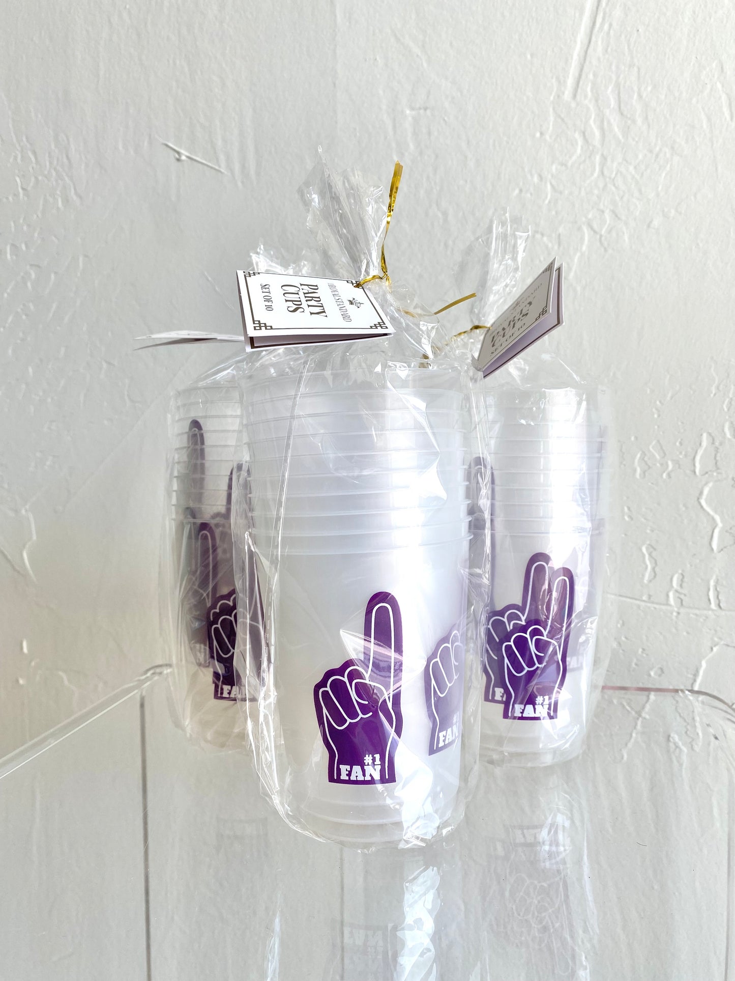 Purple #1 Fan Frosted Cups
