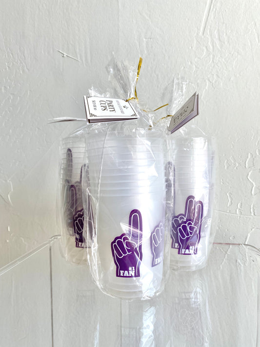 Purple #1 Fan Frosted Cups