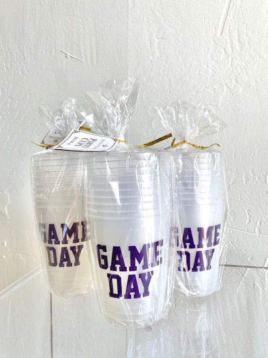 Purple Game Day Frosted Cups