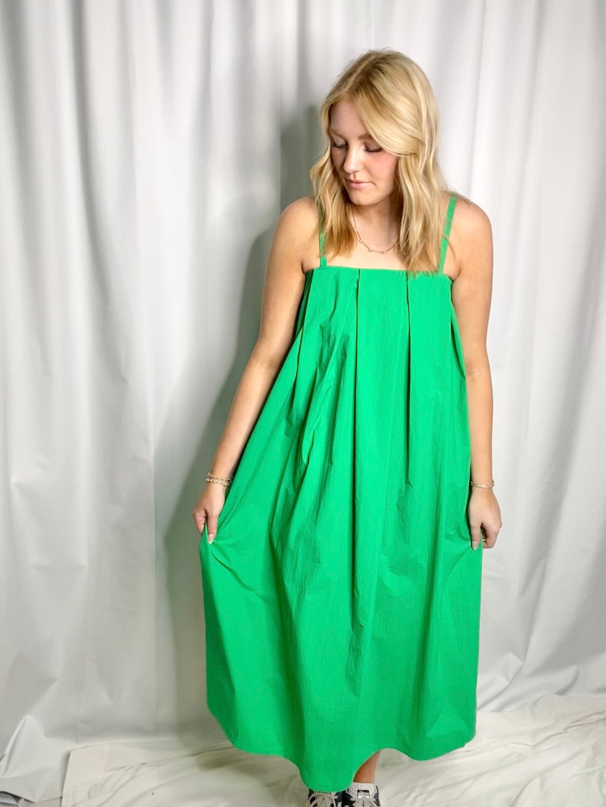 Green Poplin Dress