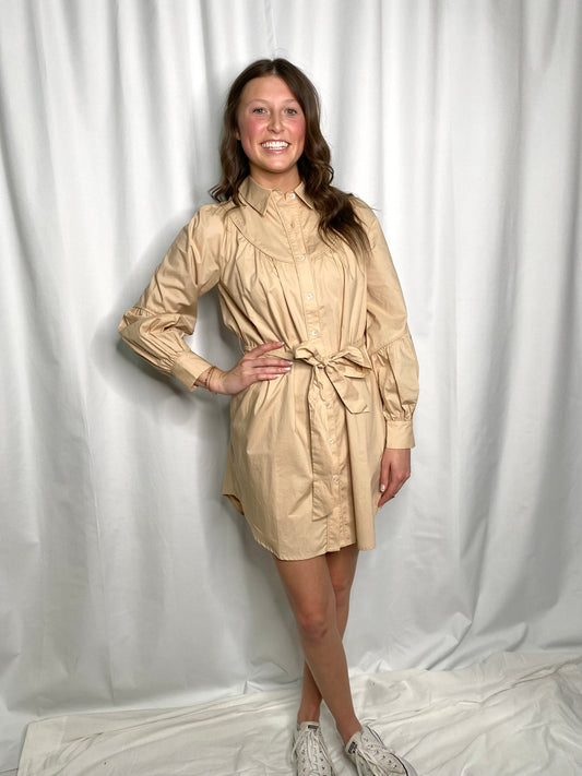 Balloon Sleeve Shirtdress