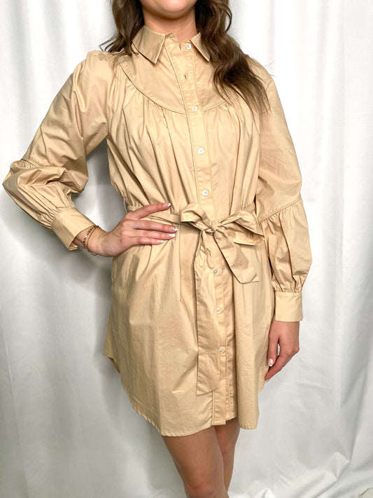Balloon Sleeve Shirtdress